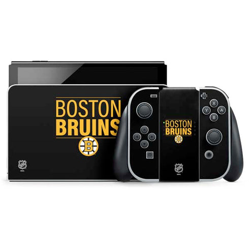 NHL Boston Bruins Lineup Nintendo Switch OLED (2021) Skin